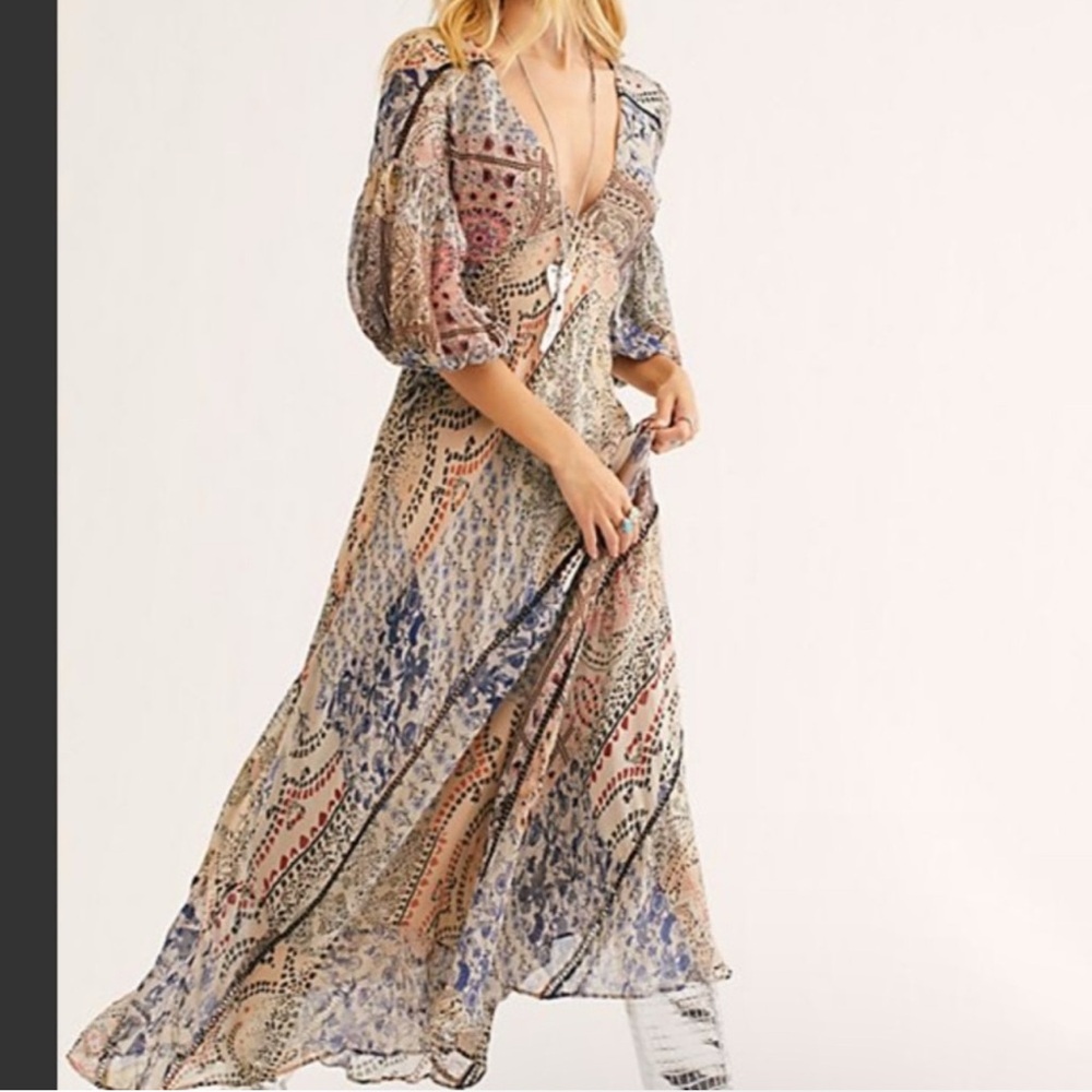 Free People MOROCCAN DREAMs Pieced Maxi Dress 2/4 BRAND NEW Rare Sold Out!